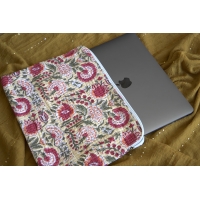 Housse ordinateur beige