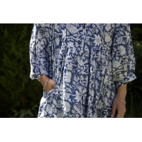 Robe bleu marine courte en coton