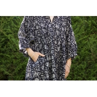 Robe noir courte en coton