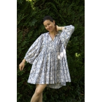 Robe grise courte en coton