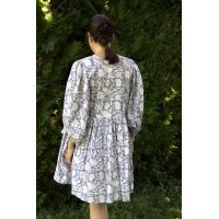 Robe grise courte en coton
