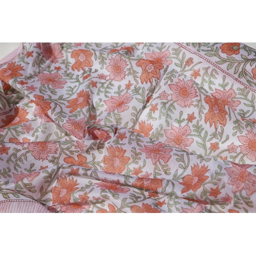 Grand foulard carré en coton