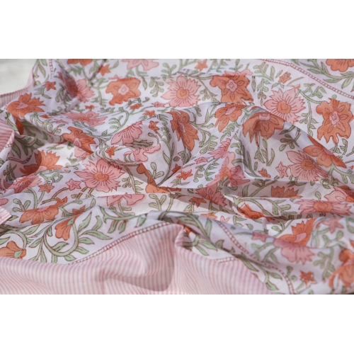 Grand foulard carré en coton