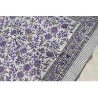 Mini foulard carré coton lavande