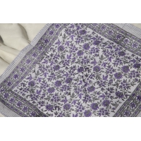Mini foulard carré coton lavande