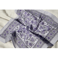 Mini foulard carré coton lavande