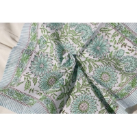 Mini foulard carré coton vert