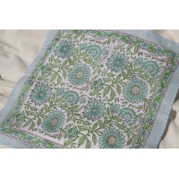 Mini foulard carré coton vert