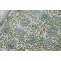 Mini foulard carré coton vert