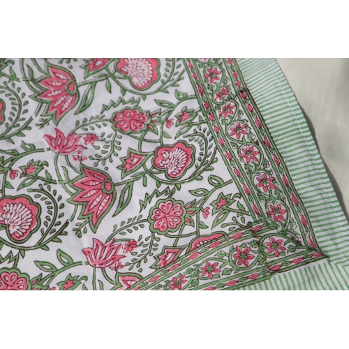Mini foulard carré coton rose