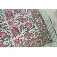 Mini foulard carré coton rose