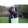 Tote Bag bleu et vert imprimé indien