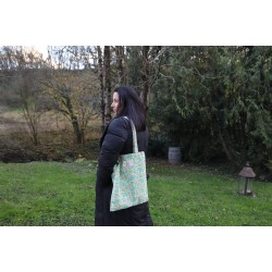Blue and Green Tote Bag