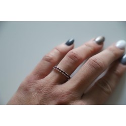 Eternity ring argent et rhodolite