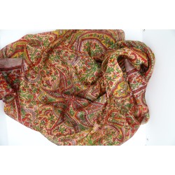 Silk square with flowers