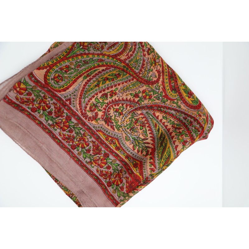 Silk square with flowers